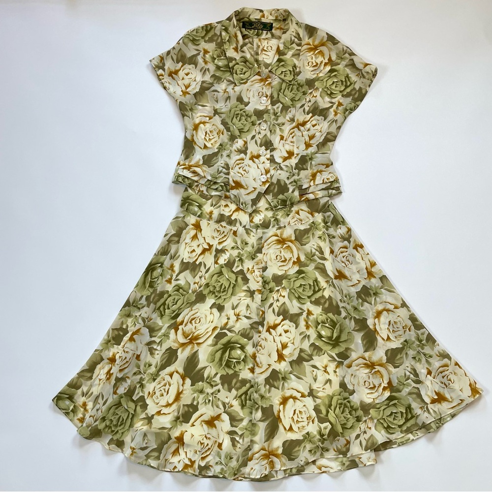 Vintage Top and Skirt Set
